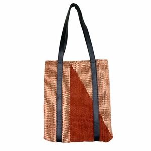 Handmade Boho Leather Woven Tote